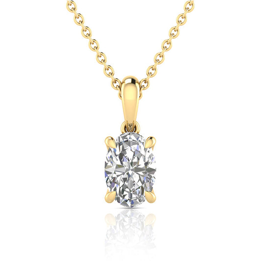 0.50ct Lab Grown Diamond Necklace in 9ct Yellow Gold