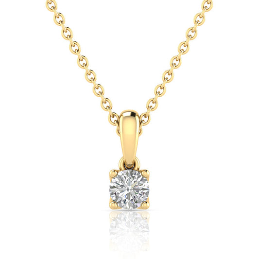 0.25ct Lab Grown Diamond Necklace in 9ct Yellow Gold