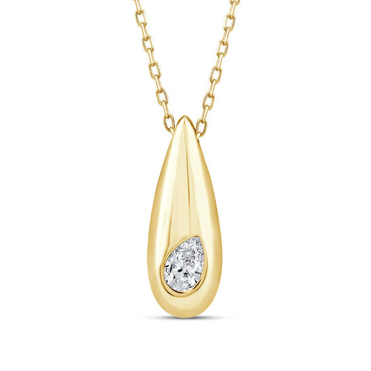 0.12ct Lab Grown Diamond Necklace in 9ct Yellow Gold