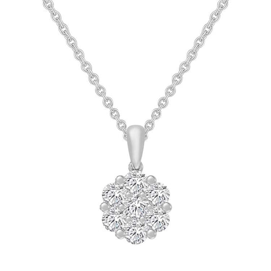 0.75ct Lab Grown Diamond Pendant in 9ct White Gold