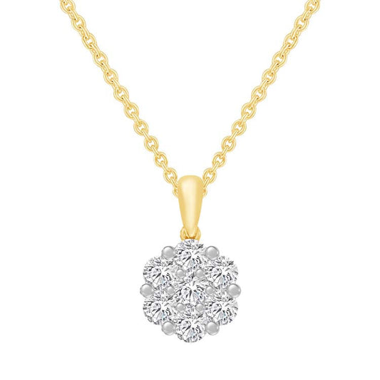 0.75ct Lab Grown Diamond Pendant in 9ct Yellow Gold