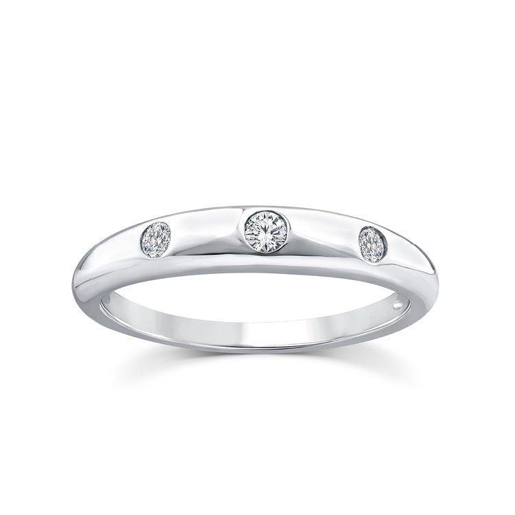 0.10ct Lab Grown Diamond Ring in 9ct White Gold