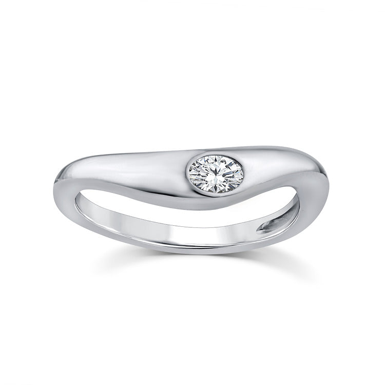 0.15ct Lab Grown Diamond Ring in 9ct White Gold