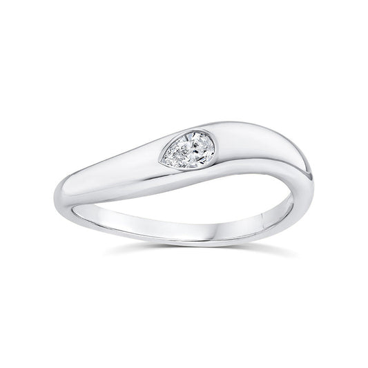 0.12ct Lab Grown Diamond Ring in 9ct White Gold