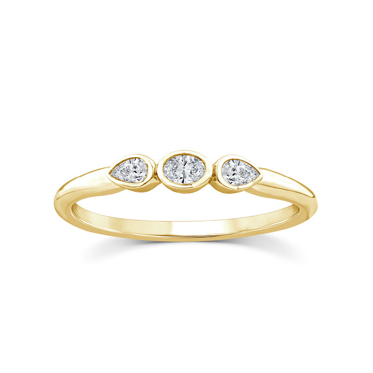 0.12ct Lab Grown Diamond Ring in 9ct Yellow Gold