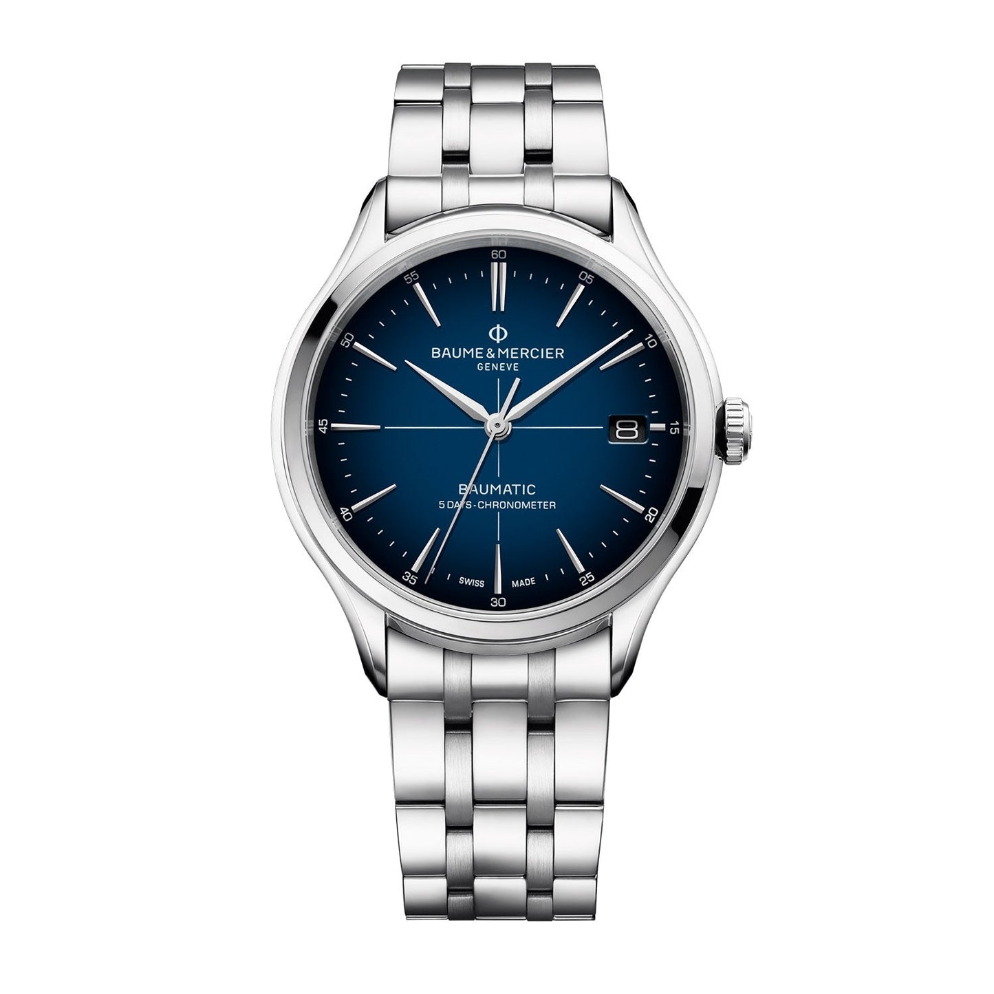 Baume & Mercier Clifton Baumatic, Cosc Certified, Date Men's Watch 40mm