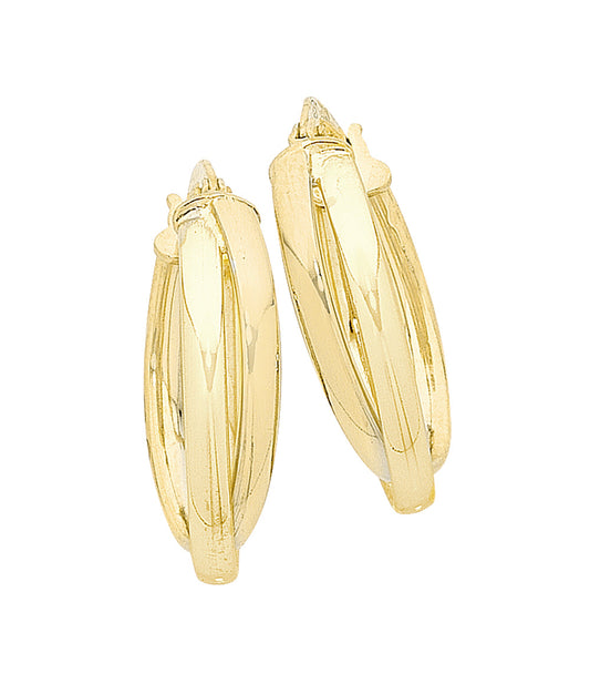 9ct Gold Silver Filled Hoop Earrings