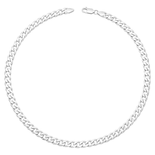 Sterling Silver Curb Chain In 55cm