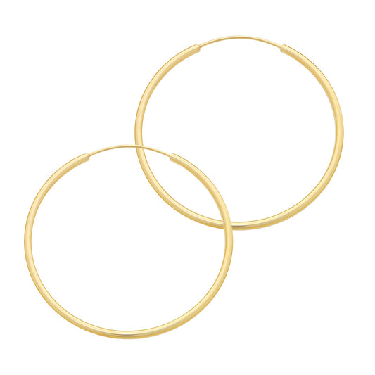 9ct Gold Silver Filled Hinged Hoop Earrings