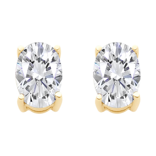 9ct Gold Cubic Zirconia Stud Earrings