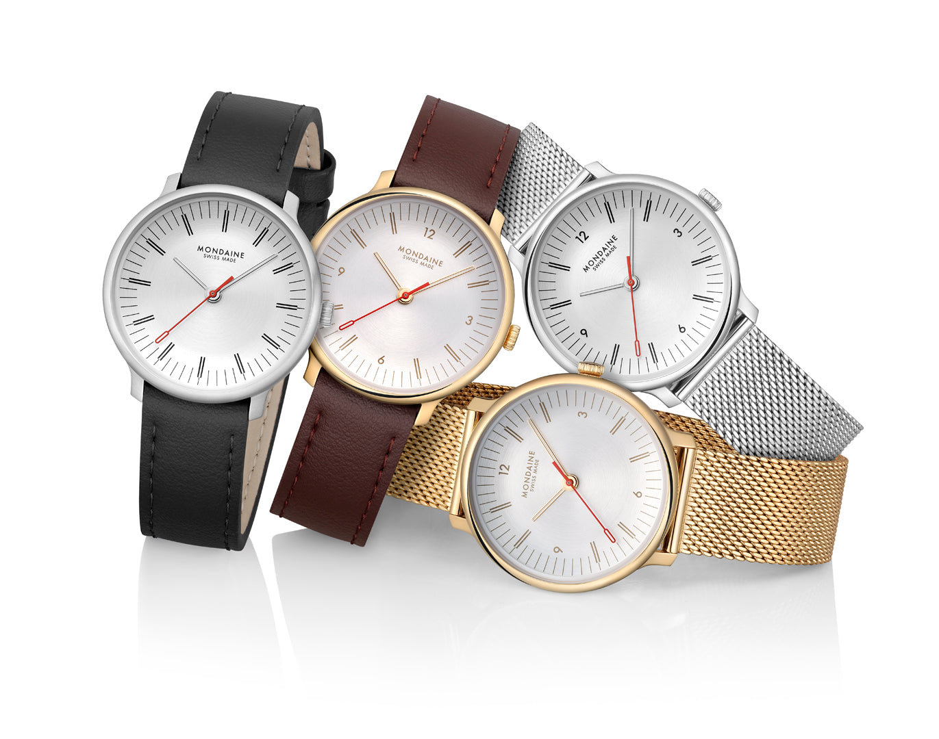 Mondaine Doppio Stainless Steel 33mm Watch MLE.33110.SM