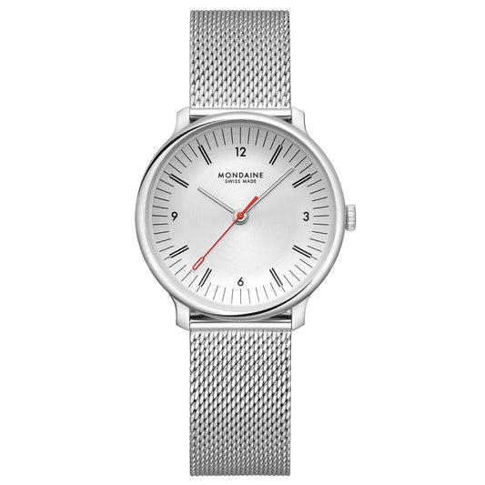 Mondaine Doppio Stainless Steel 33mm Watch MLE.33110.SM