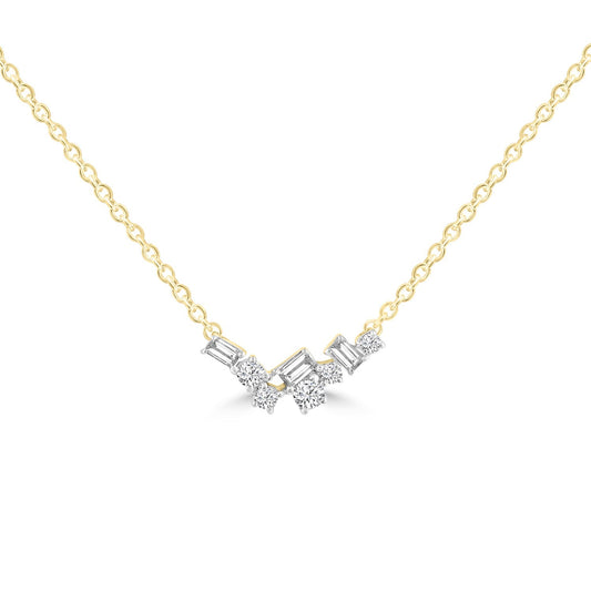 Necklace with 0.15ct Diamonds in 9ct Yellow Gold