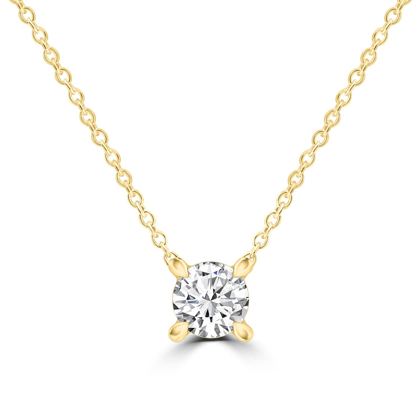 Diamond Round Necklace with 0.25ct Diamonds in 9ct Yellow Gold