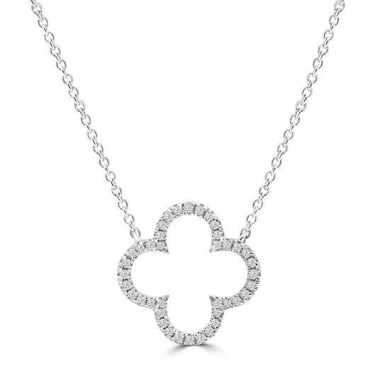 0.12ct HI I1 Diamond Necklace 45cm in 9ct White Gold