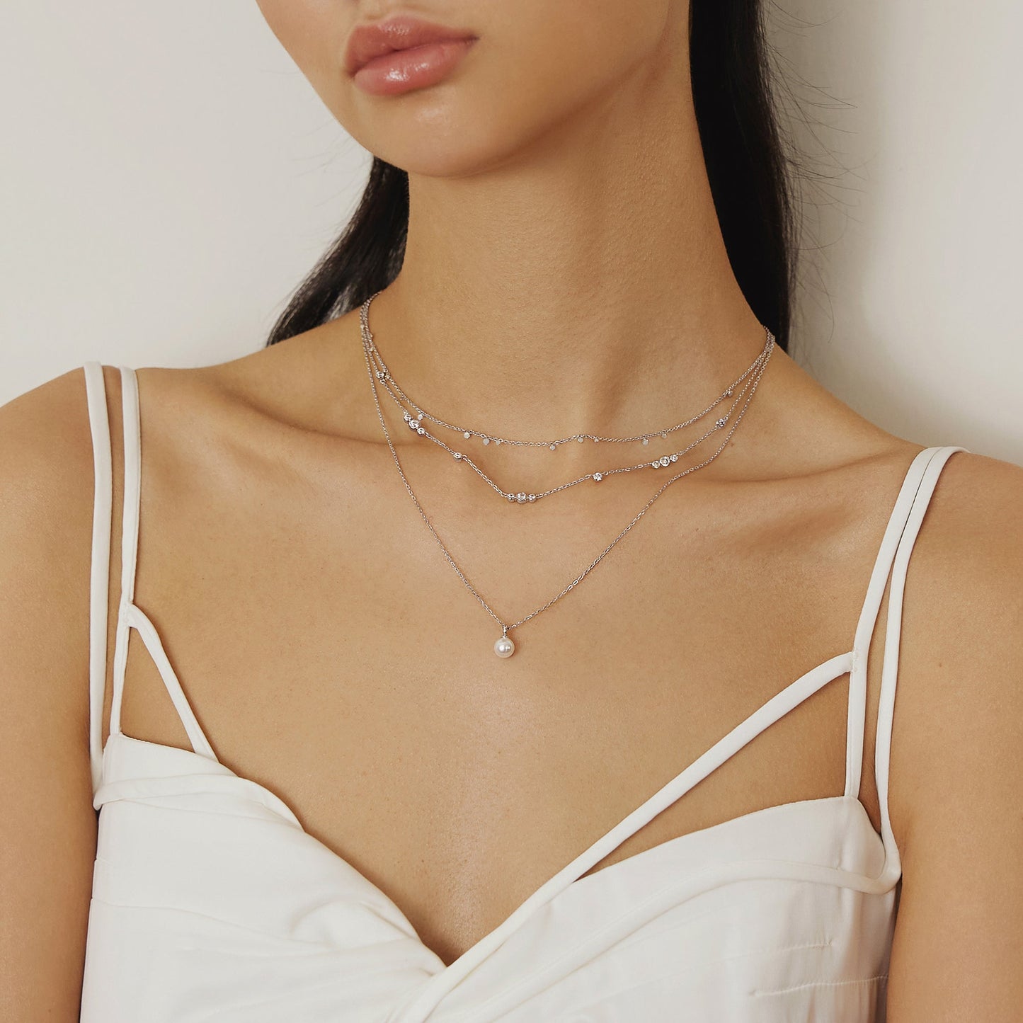 Ania Haie Silver Pearl Drop Pendant Necklace
