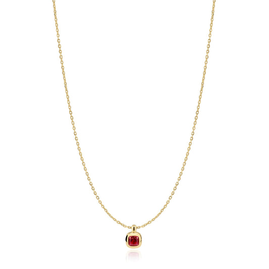 Ania Haie Gold Crimson Solitaire Necklace