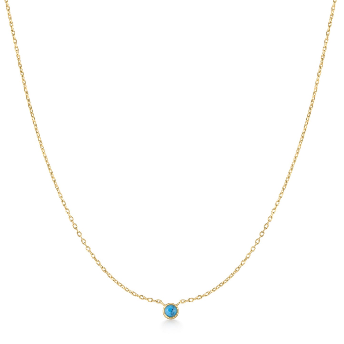 Ania Haie Gold Bezel-Set Lab-Created Turquoise Solitaire Necklace