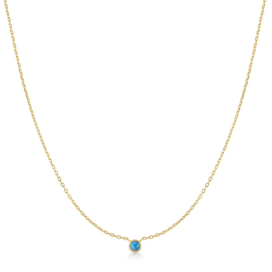 Ania Haie Gold Bezel-Set Lab-Created Turquoise Solitaire Necklace