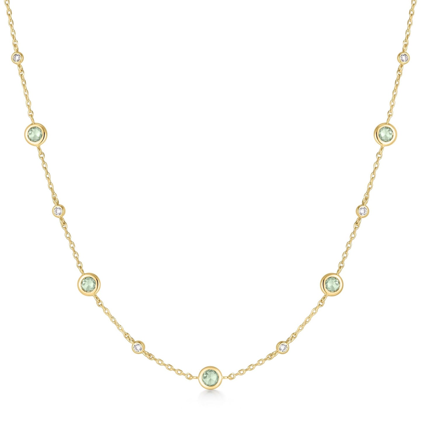 Ania Haie Gold Mint Green Station Necklace