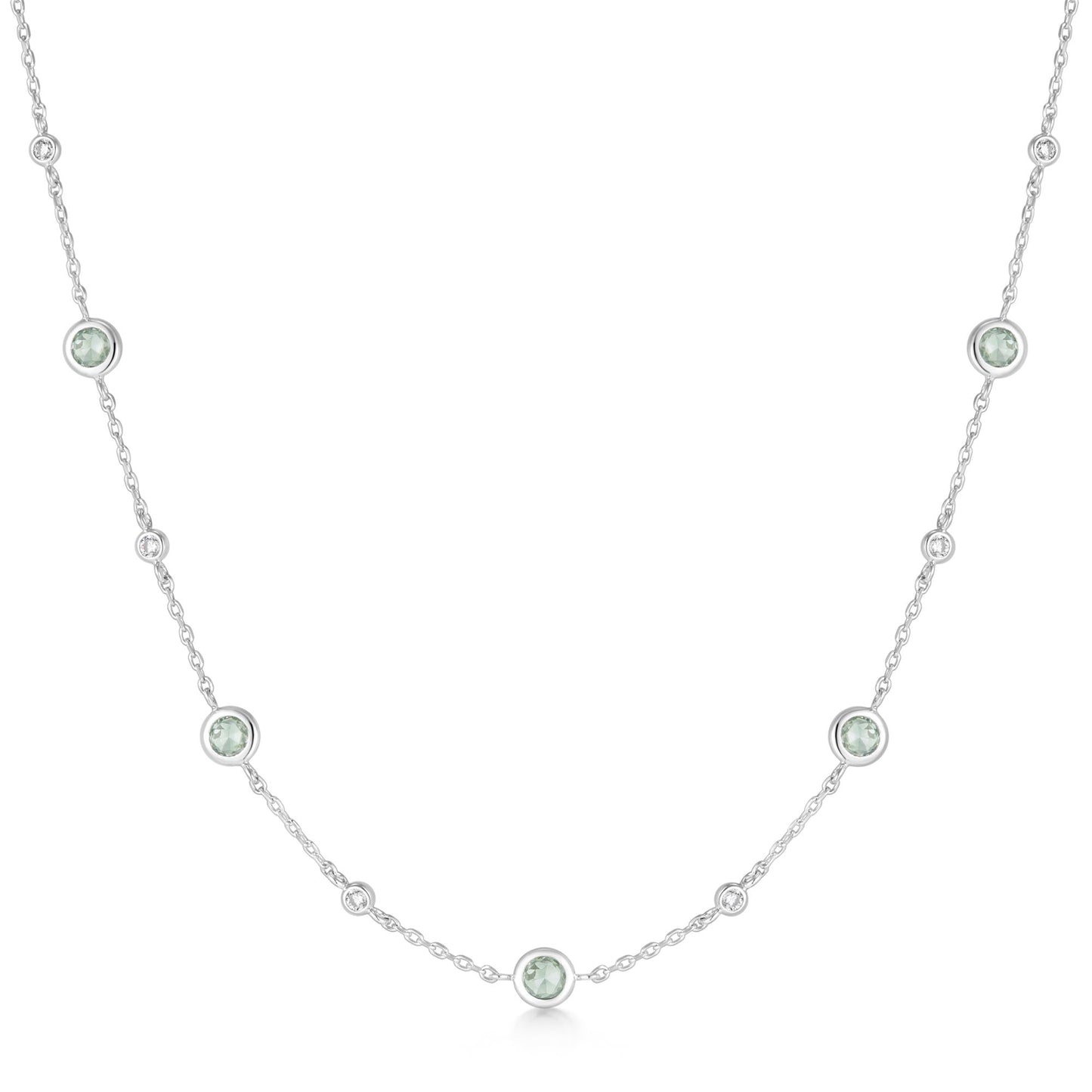 Ania Haie Silver Mint Green Station Necklace