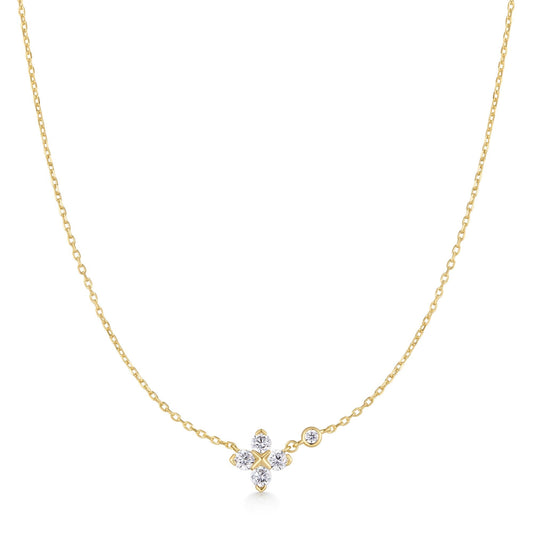 Ania Haie Gold Sparkling Lucky Clover Necklace