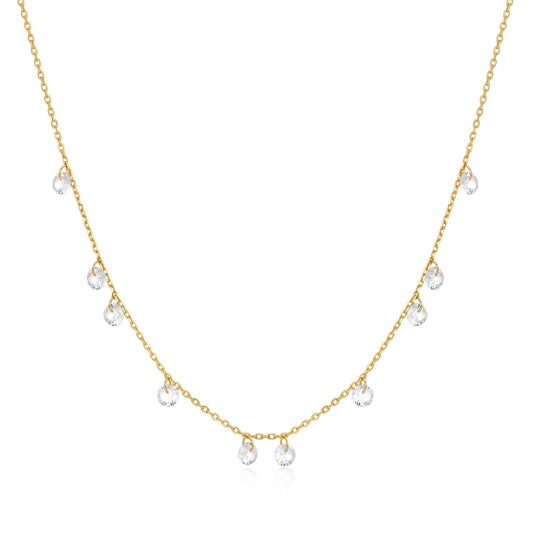 Ania Haie Gold Droplet Station Necklace
