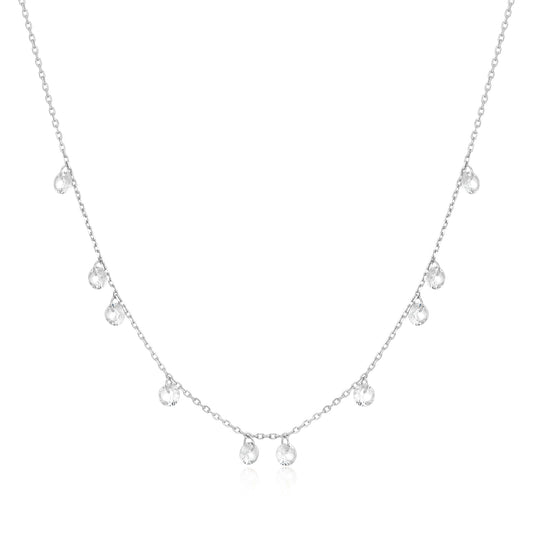 Ania Haie Silver Droplet Station Necklace