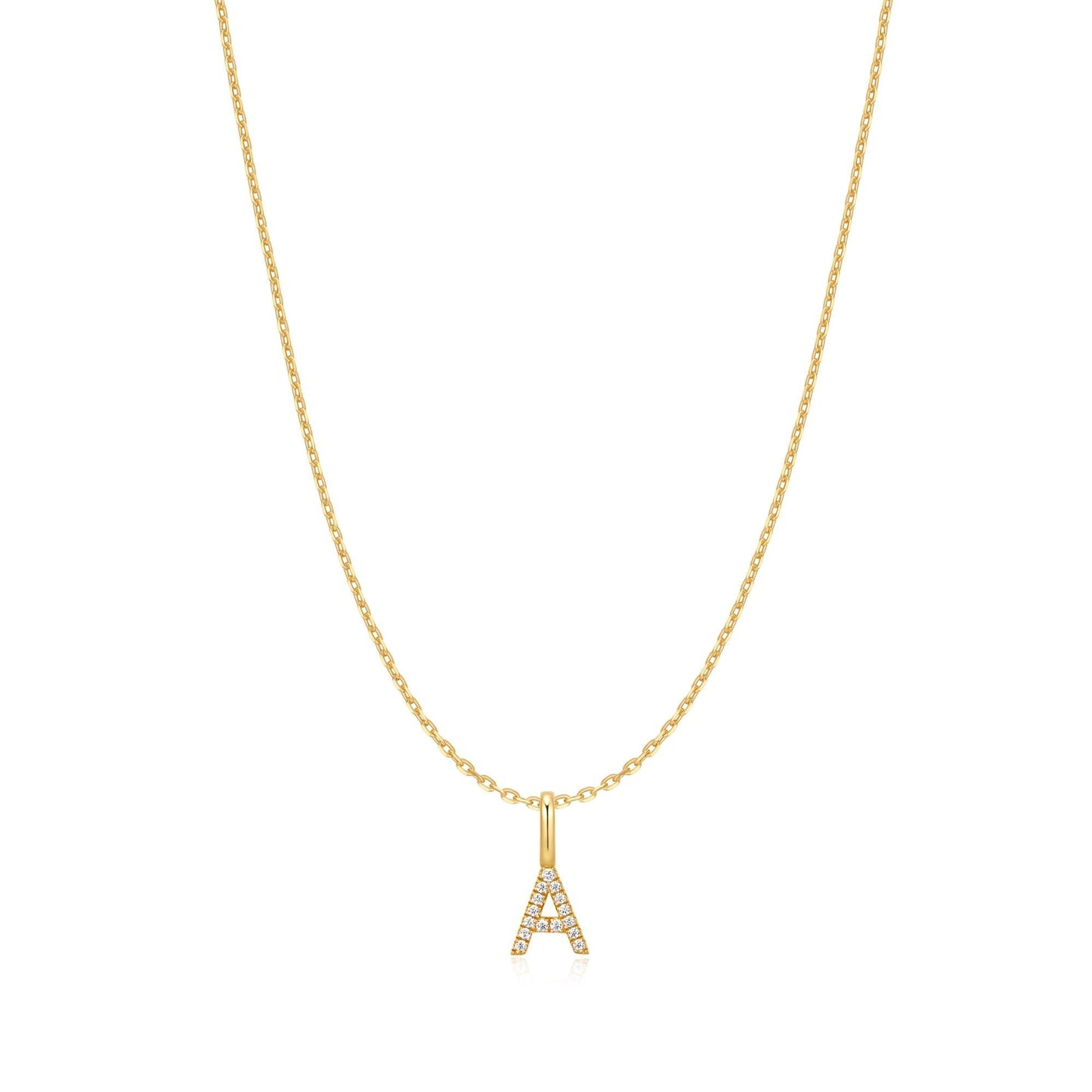Ania Haie Gold Letter A Initial Necklace