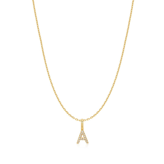 Ania Haie Gold Letter A Initial Necklace