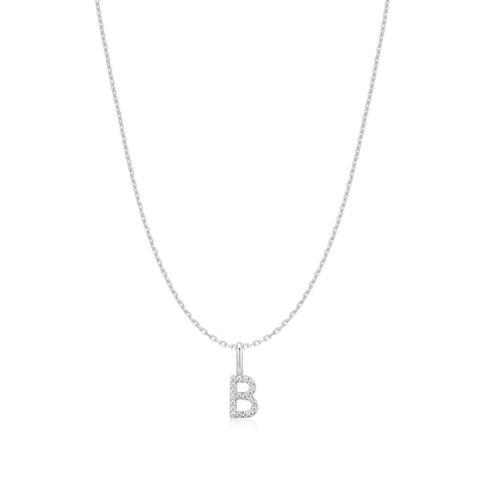 Ania Haie Silver Letter B Initial Necklace