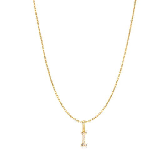 Ania Haie Gold Letter I Initial Necklace