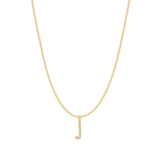 Ania Haie Gold Letter J Initial Necklace