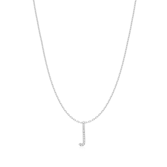 Ania Haie Silver Letter J Initial Necklace