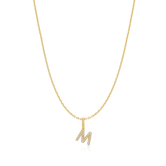 Ania Haie Gold Letter M Initial Necklace