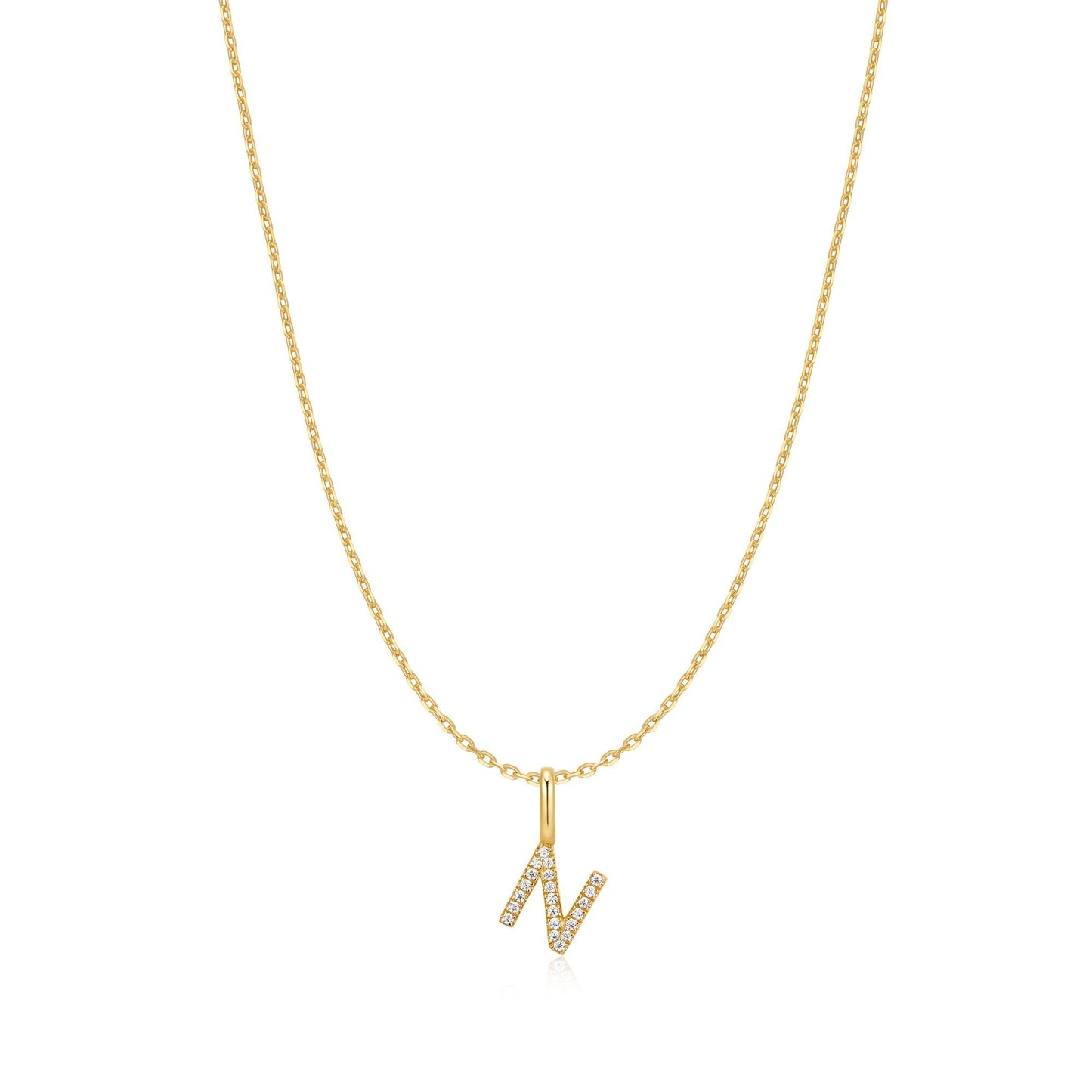 Ania Haie Gold Letter N Initial Necklace