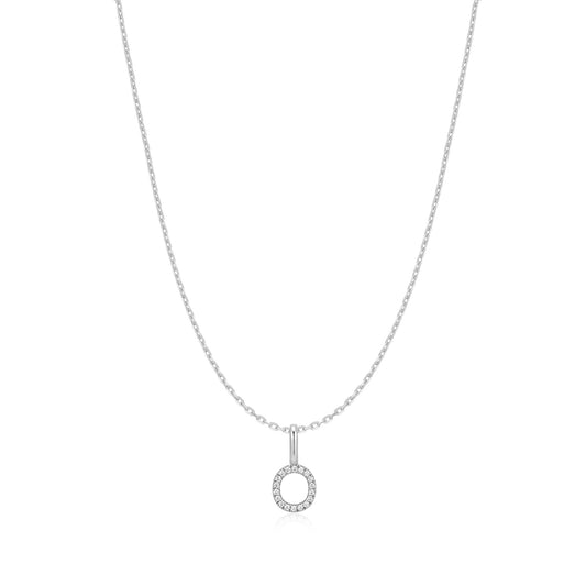 Ania Haie Silver Letter O Initial Necklace