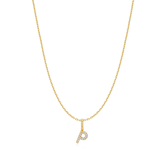 Ania Haie Gold Letter P Initial Necklace