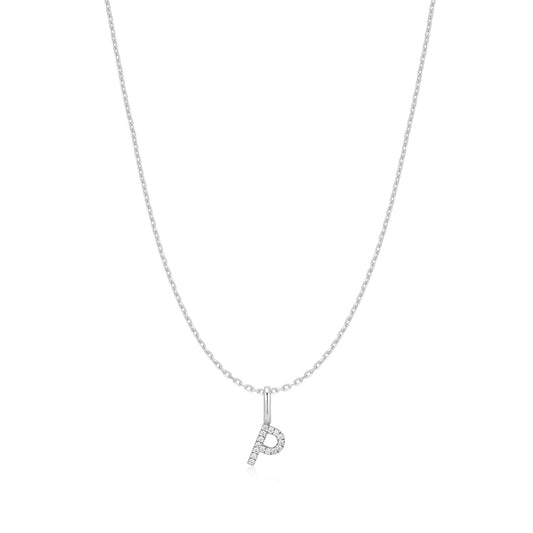 Ania Haie Silver Letter P Initial Necklace