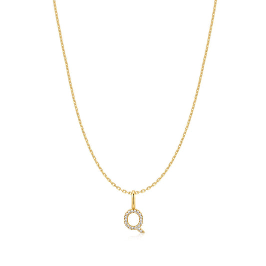 Ania Haie Gold Letter Q Initial Necklace