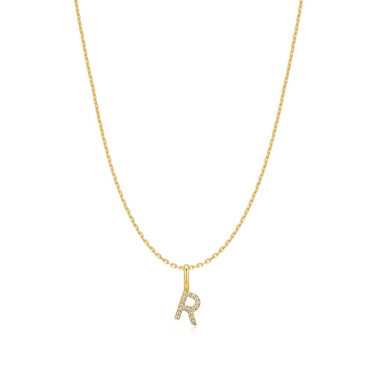 Ania Haie Gold Letter R Initial Necklace