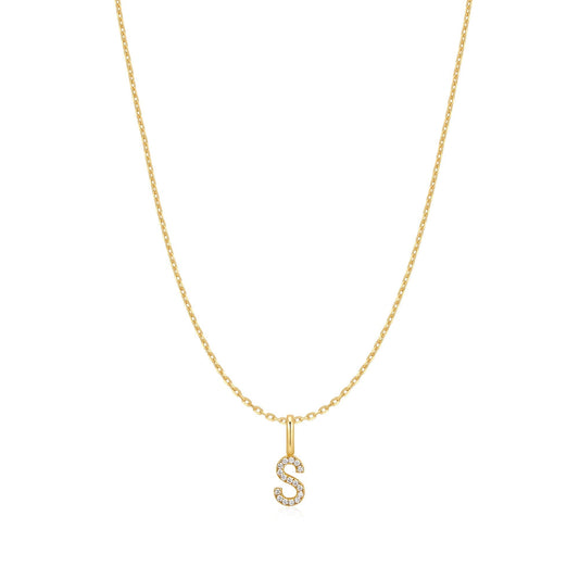 Ania Haie Gold Letter S Initial Necklace