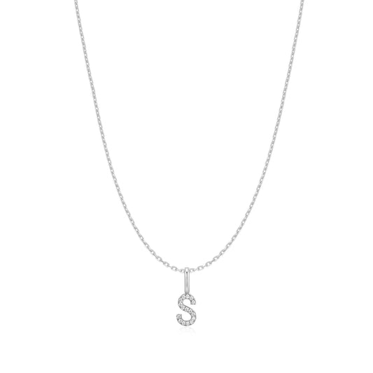 Ania Haie Silver Letter S Initial Necklace