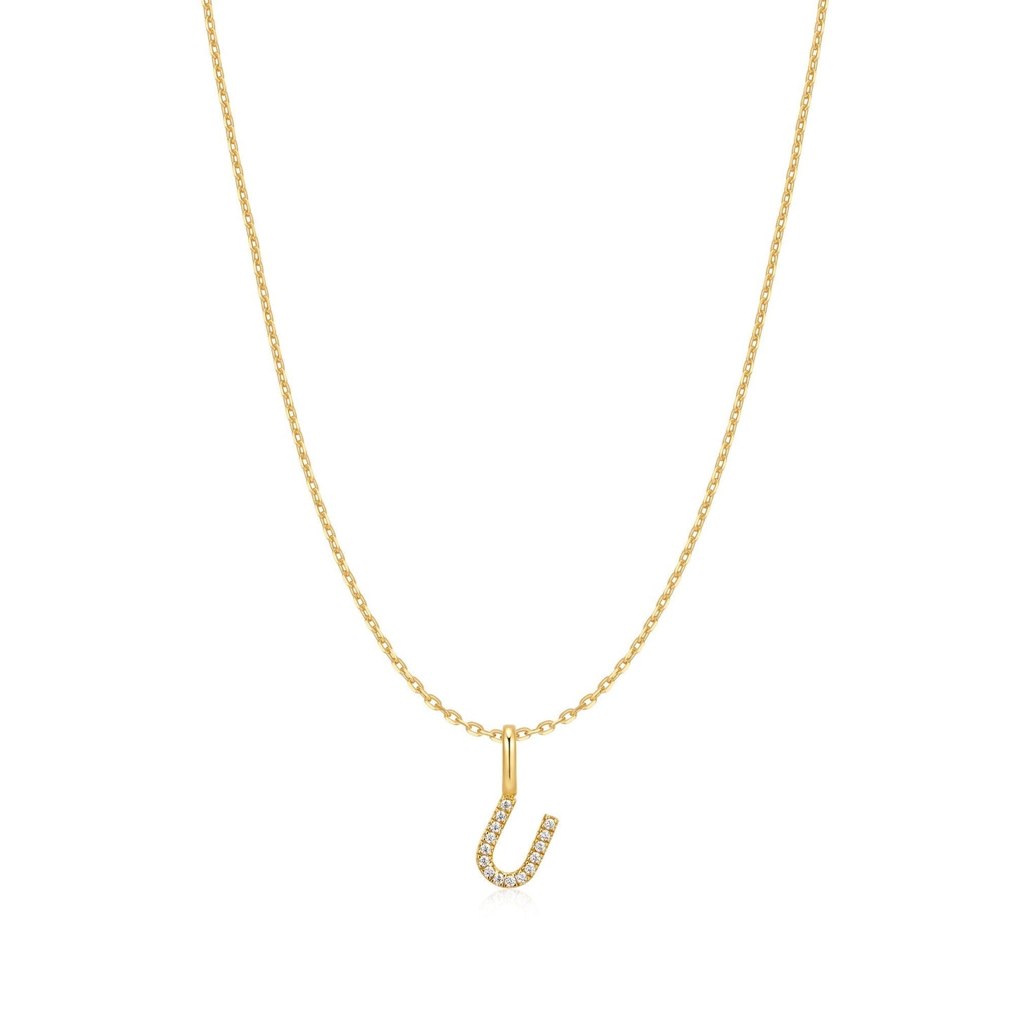 Ania Haie Gold Letter U Initial Necklace