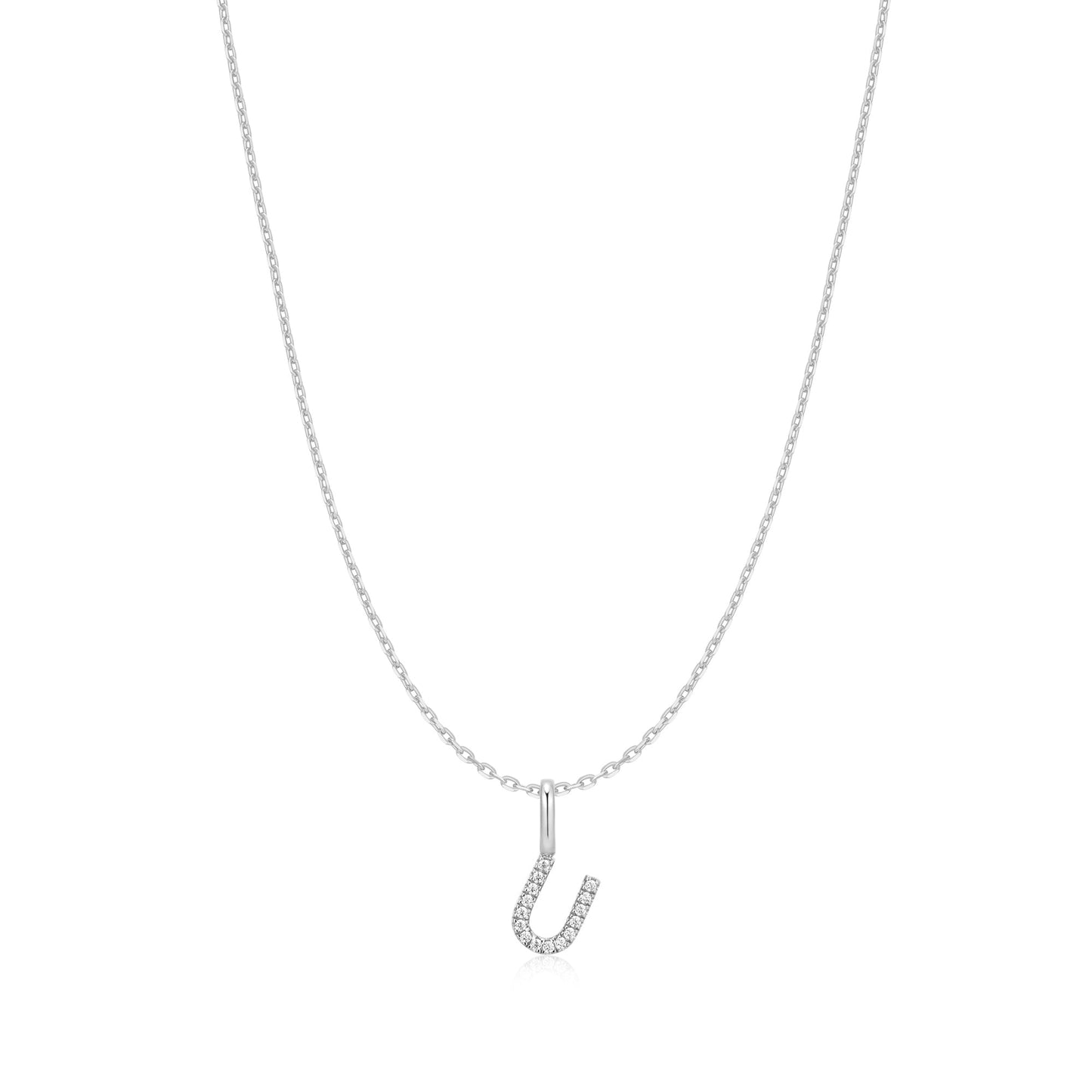 Ania Haie Silver Letter U Initial Necklace