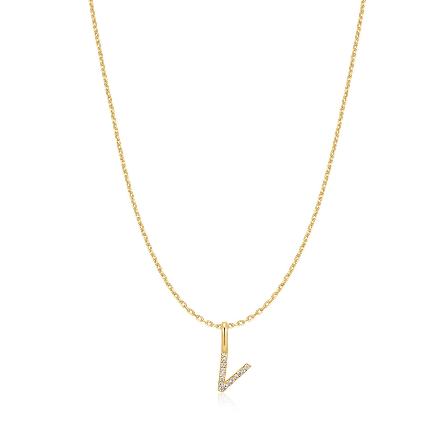 Ania Haie Gold Letter V Initial Necklace