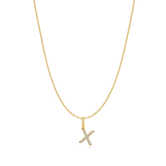 Ania Haie Gold Letter X Initial Necklace