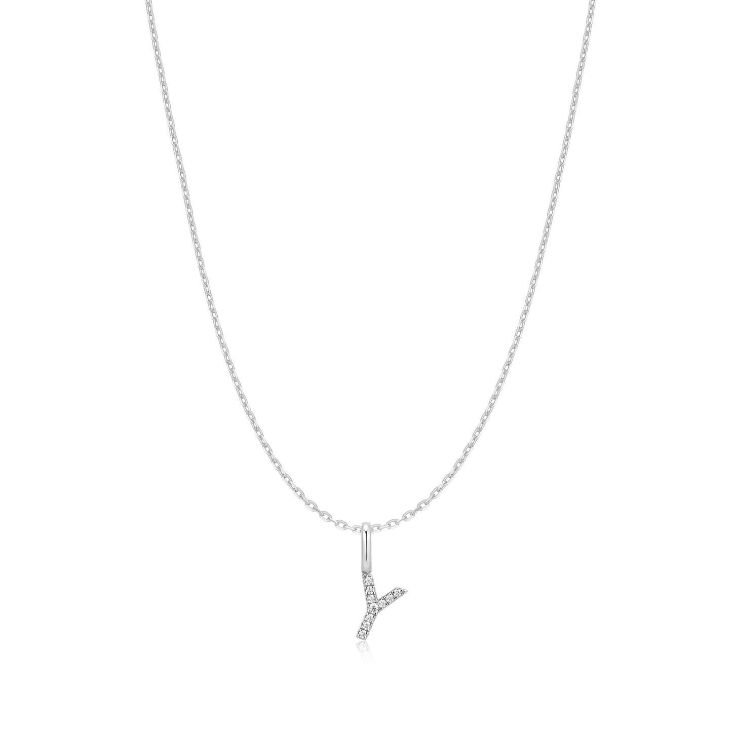 Ania Haie Silver Letter Y Initial Necklace