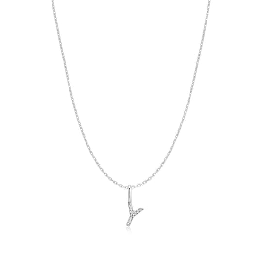 Ania Haie Silver Letter Y Initial Necklace