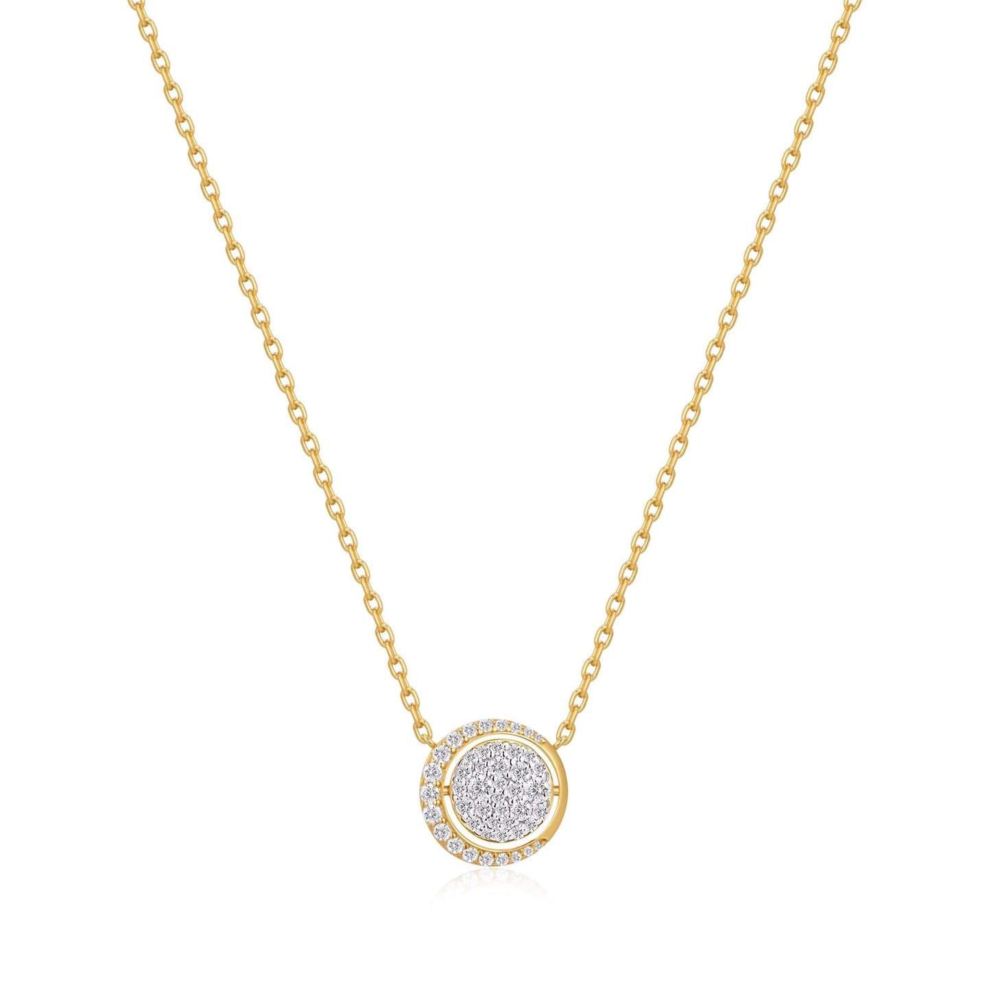 Ania Haie Gold Reversible Pave Moon Evil-Eye Necklace